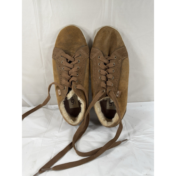 UGG Chestnut Roxford TF Bomber Brown Suede Low-Top Sneakers Men Size 7